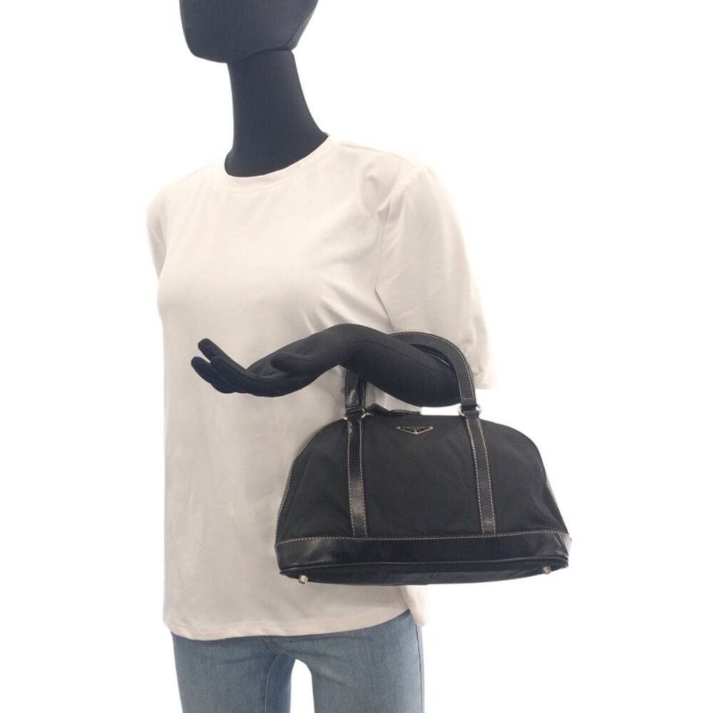 Prada Nylon Leather Tessuto Logo Handbag - Picture 2 of 10